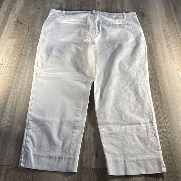 Ann Taylor White Ankle Length Chino Cotton Dress Pants size 16P - Picture 7 of 9